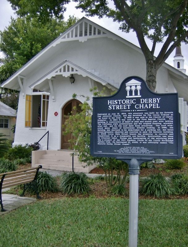Historic Derby Street Chapel Marker (<i>tall view</i>) image. Click for full size.