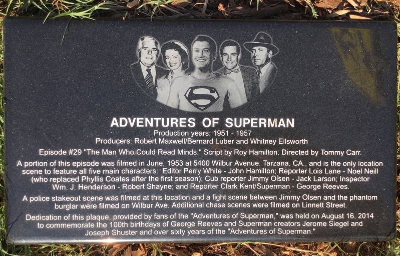 Adventures of Superman Marker. Click for full size. Adventures of Superman Marker image. Click for full size.