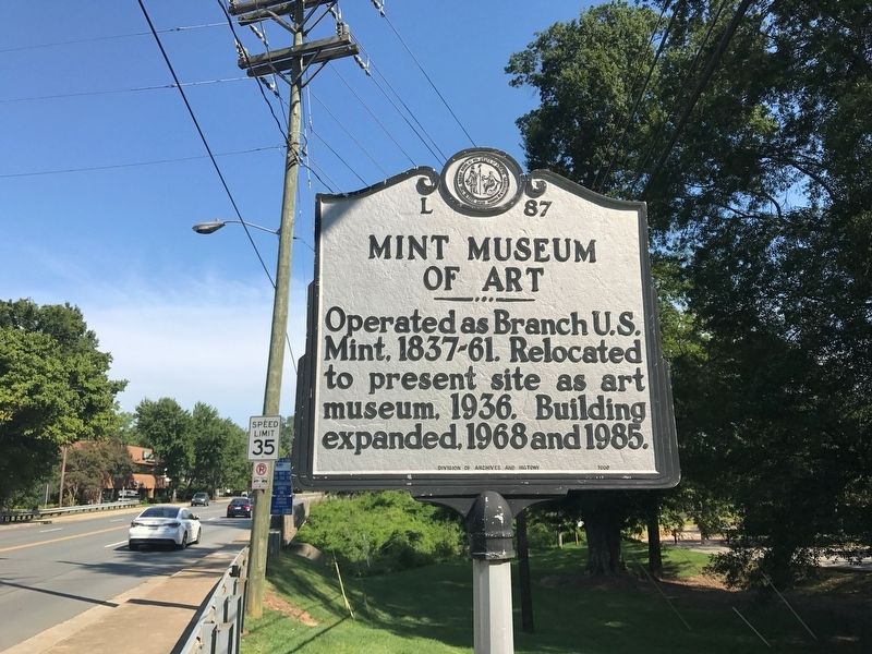 Mint Museum of Art Marker. Click for full size. Mint Museum of Art Marker image. Click for full size.