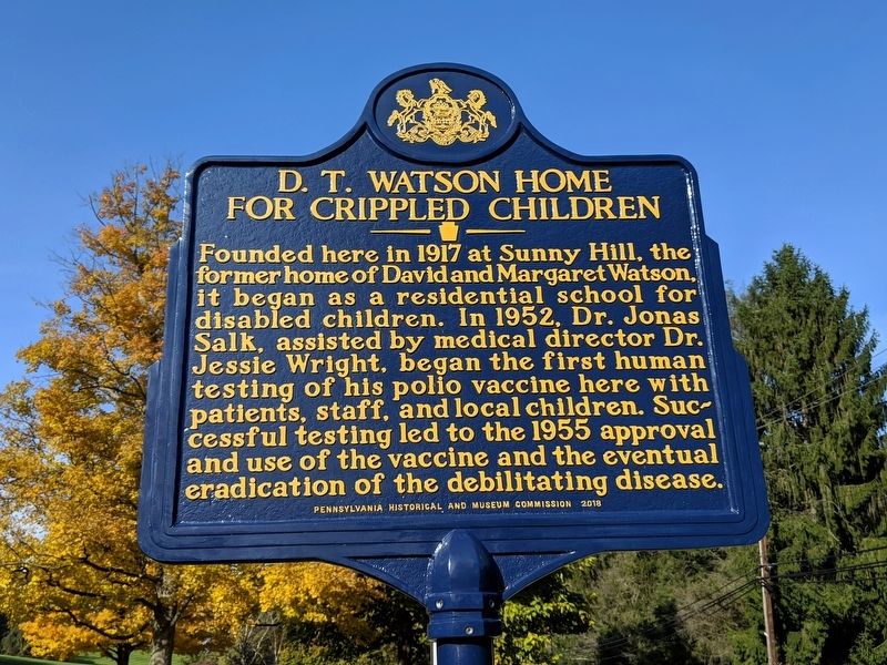 D.T. Watson Home for Crippled Children Marker image. Click for full size.