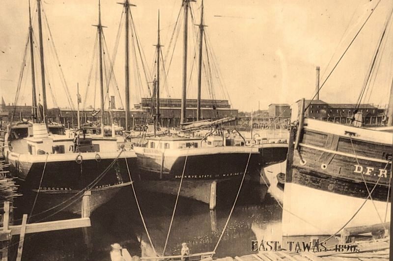 Marker detail: East Tawas, 1890's image. Click for full size.