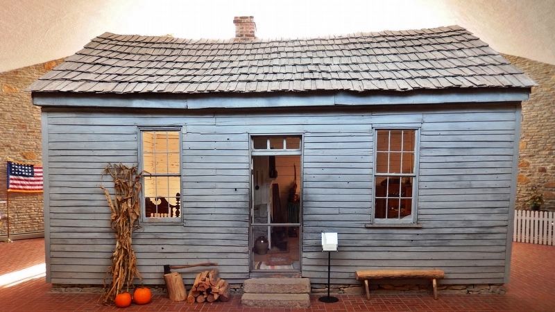 Mark Birthplace Cabin (<i>On exhibit at nearby Mark Twain Birthplace State Historic Site</i>) image. Click for full size.
