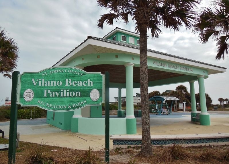 Vilano Beach Pavilion (<i>located across Vilano Road from marker</i>) image. Click for full size.