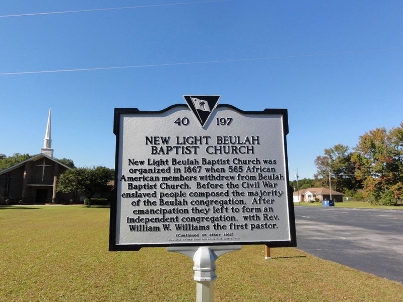 New Light Beulah Baptist Church Marker. Click for full size. New Light Beulah Baptist Church Marker image. Click for full size.