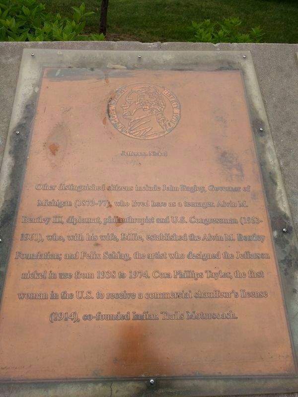 Walk of History Marker [Panel 14 - Jefferson Nickel] image. Click for full size.