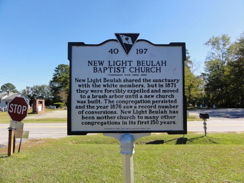 New Light Beulah Baptist Church Marker. Click for full size. New Light Beulah Baptist Church Marker image. Click for full size.