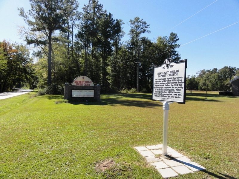 New Light Beulah Baptist Church Marker. Click for full size. New Light Beulah Baptist Church Marker image. Click for full size.