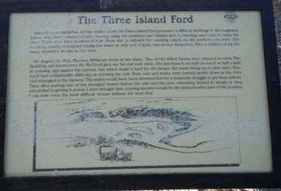 The Three Island Ford Marker image. Click for full size.