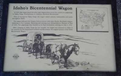 Idaho's Bicentennial Wagon Marker image. Click for full size.