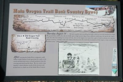 Site 2 ★ Old Oregon Trail Road Crossing Marker image. Click for full size.