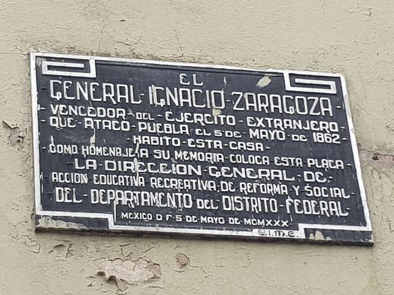 General Ignacio Zaragoza Marker. Click for full size. General Ignacio Zaragoza Marker image. Click for full size.