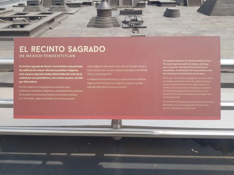 The Sacred Precinct of Mexico-Tenochtitlan Marker image. Click for full size.