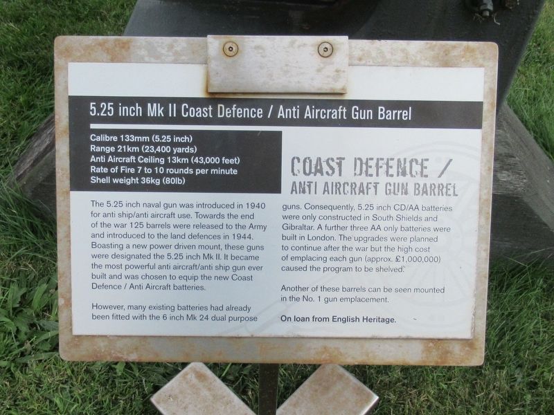 Coast Defence Gun Barrel Marker image. Click for full size.