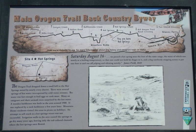 Site 4 ★ Hot Springs Marker image. Click for full size.