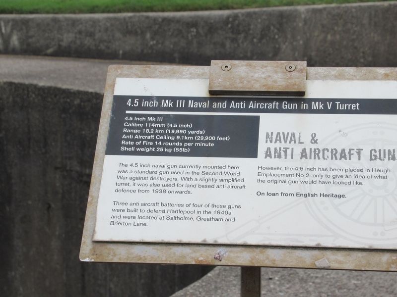 Naval & Anti Aircraft Gun Marker image. Click for full size.