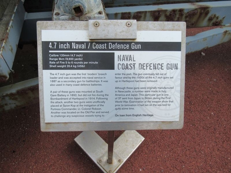 Naval Coast Defence Gun Marker. Click for full size. Naval Coast Defence Gun Marker image. Click for full size.