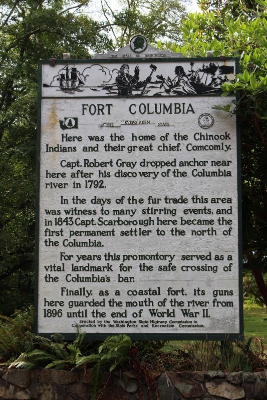 Fort Columbia Marker. Click for full size. Fort Columbia Marker image. Click for full size.