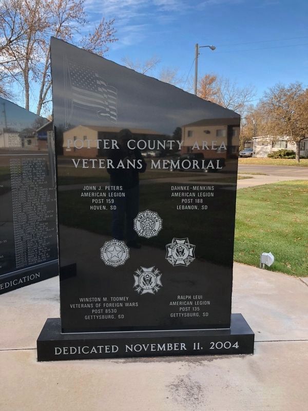 Potter County, South Dakota Veteran's Memorial image. Click for full size.