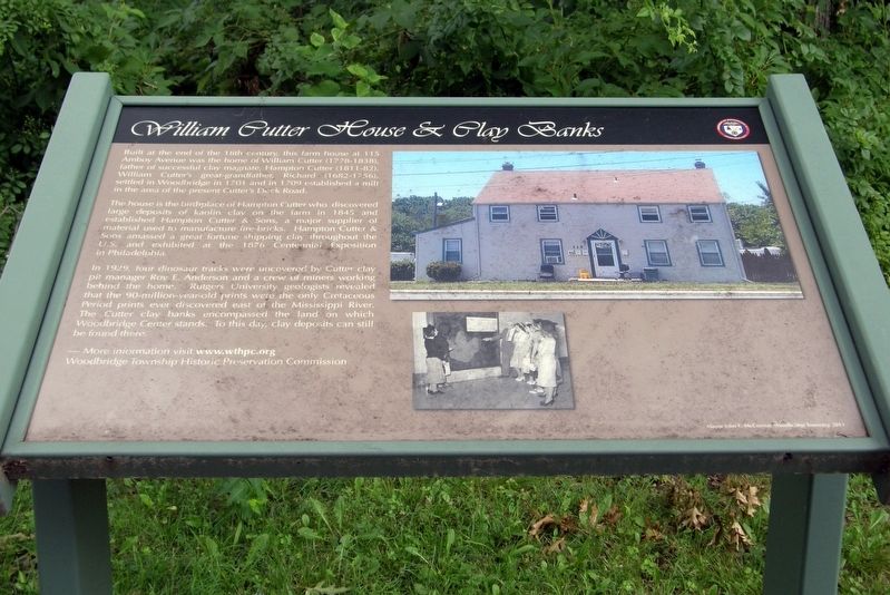 William Cutter House Marker image. Click for full size.