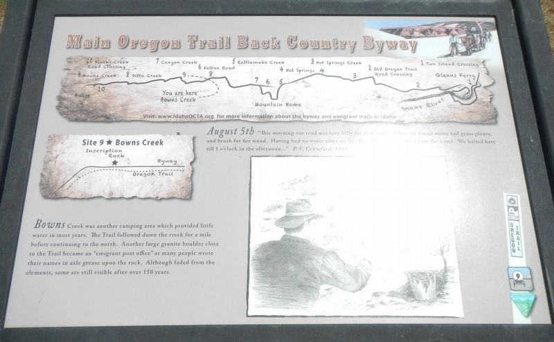 Site 9 ★ Bowns Creek Marker. Click for full size. Site 9 ★ Bowns Creek Marker image. Click for full size.