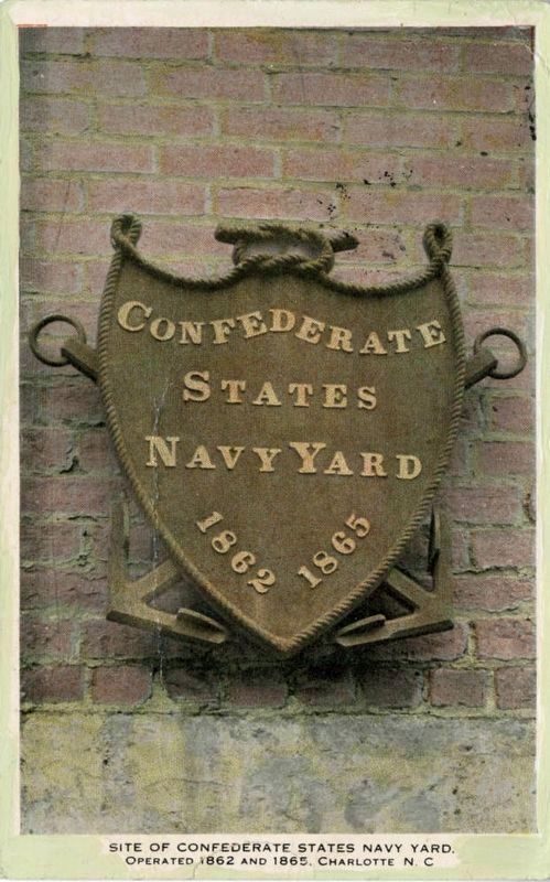 Postcard of related Confederate Navy Yard Marker image. Click for full size.