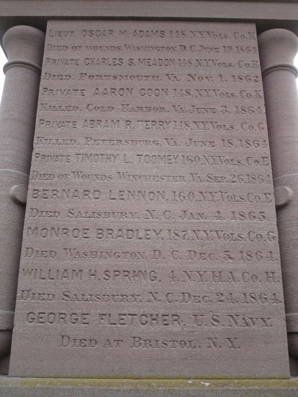 East Bloomfield Civil War Memorial image. Click for full size.