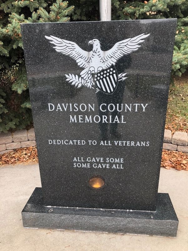 Davison County, South Dakota, Veterans Memorial image. Click for full size.