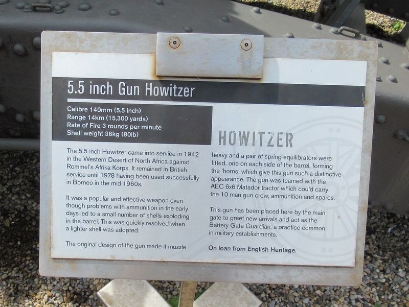 5.5 inch Howitzer Marker. Click for full size. 5.5 inch Howitzer Marker image. Click for full size.