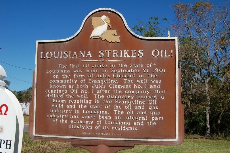 Louisiana Strikes Oil! Marker. Click for full size. Louisiana Strikes Oil! Marker image. Click for full size.