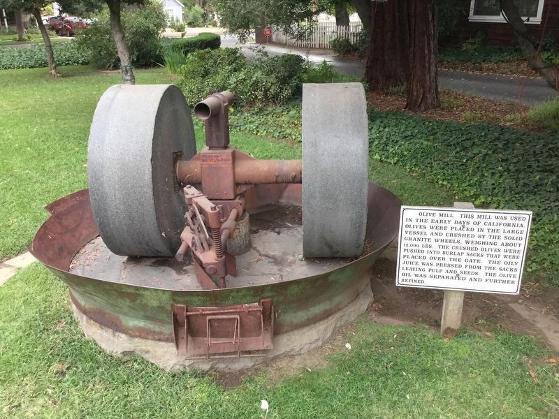 Olive Mill and Marker. Click for full size. Olive Mill and Marker image. Click for full size.