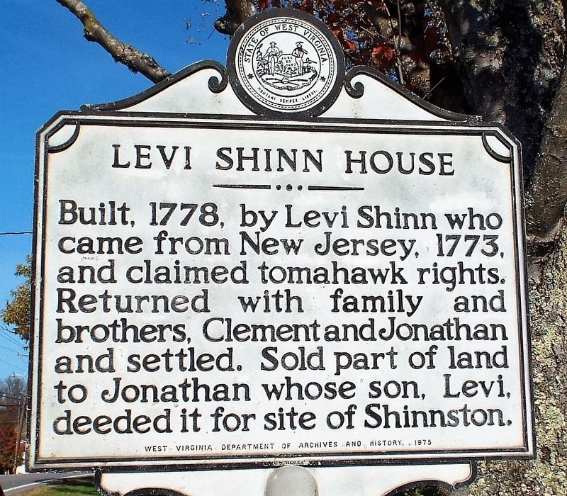 Levi Shinn House Marker image. Click for full size.