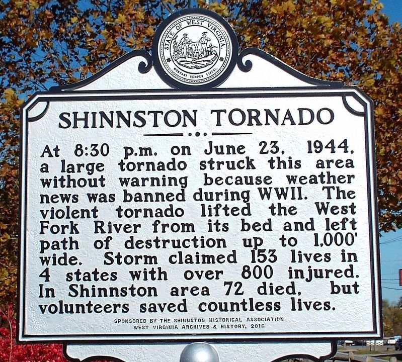 Shinnston Tornado Marker image. Click for full size.