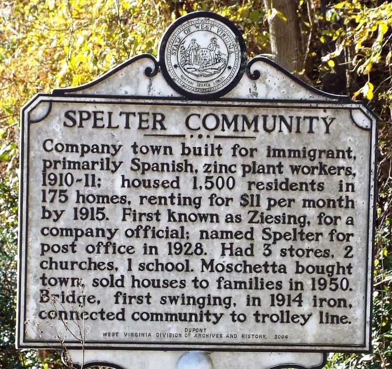 Spelter Community Side of the Marker image. Click for full size.