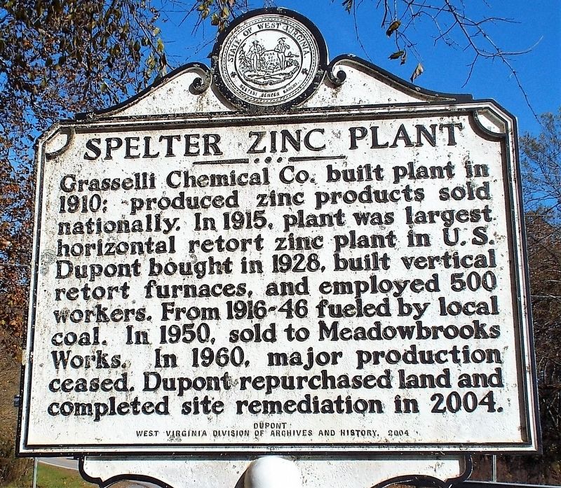 Spelter Zinc Plant side of the Marker image. Click for full size.