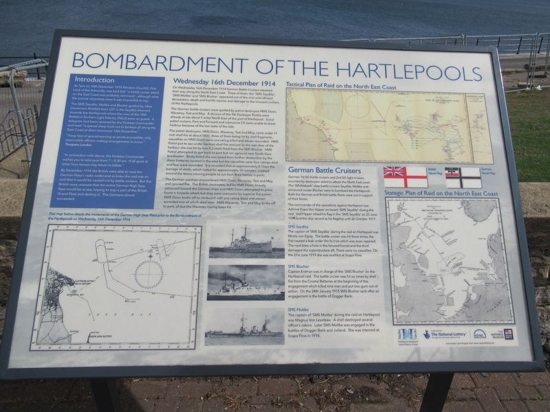 Bombardment of the Hartlepools Marker image. Click for full size.