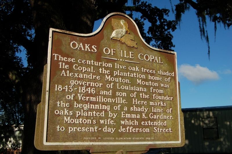 Oaks of Ile Copal Marker. Click for full size. Oaks of Ile Copal Marker image. Click for full size.