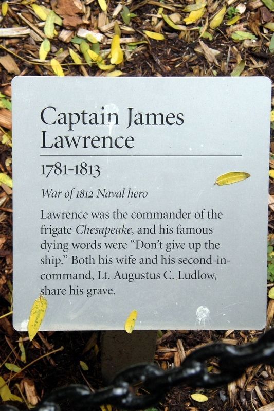 Captain James Lawrence marker image. Click for full size.