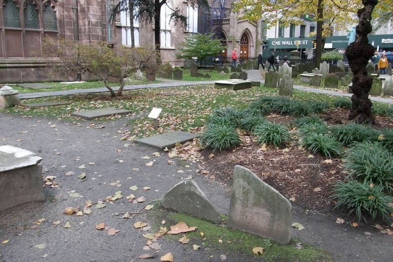 Hercules Mulligan Marker at the family vault in the south churchyard.. Click for full size. Hercules Mulligan Marker at the family vault in the south churchyard. image. Click for full size.