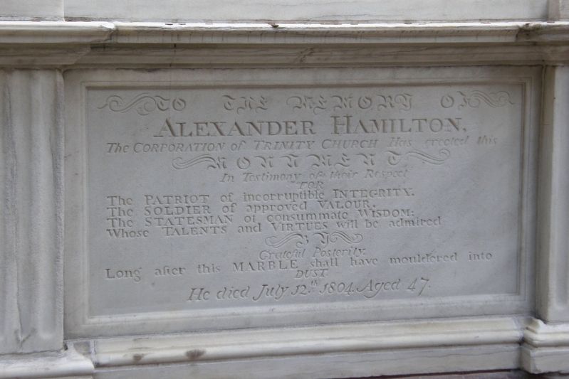 Alexander Hamilton gravesite image. Click for full size.