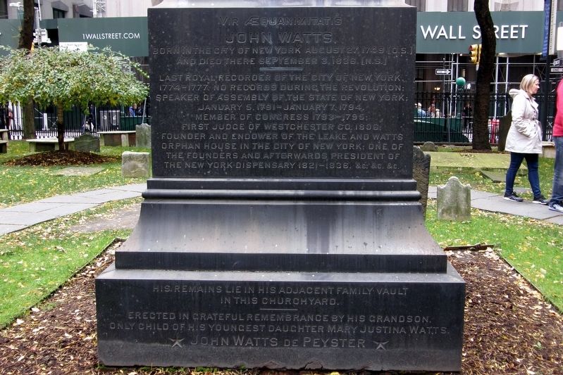 The Honorable John Watts Marker. Click for full size. The Honorable John Watts Marker image. Click for full size.