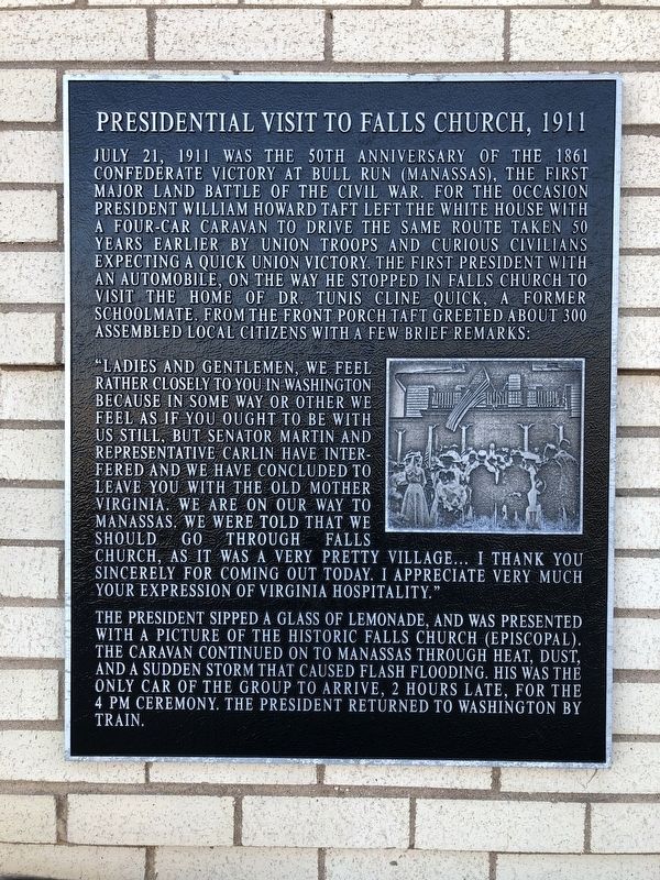 Presidential Visit to Falls Church, 1911 Marker image. Click for full size.