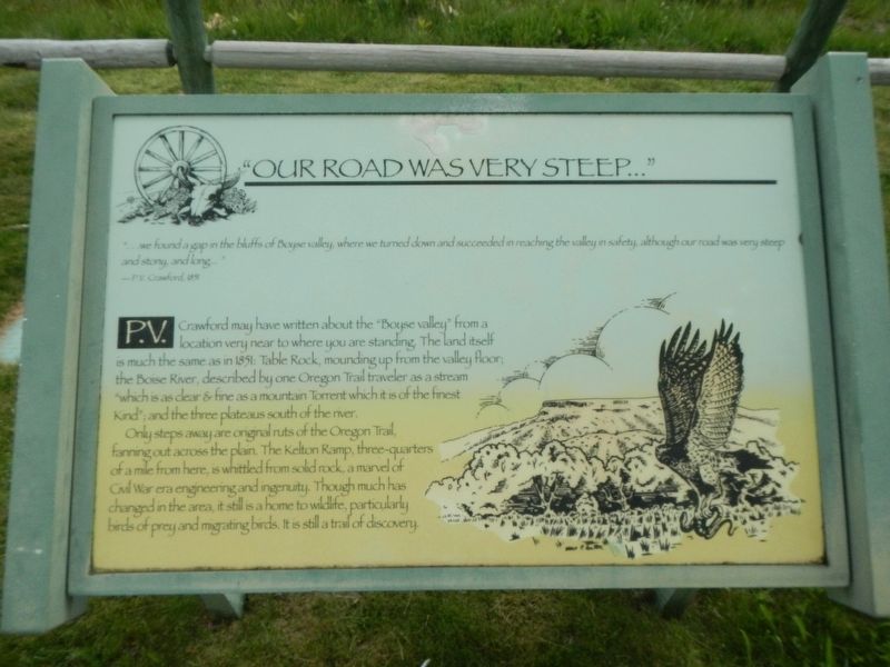 "Our Road Was Very Steep..." Marker image. Click for full size.