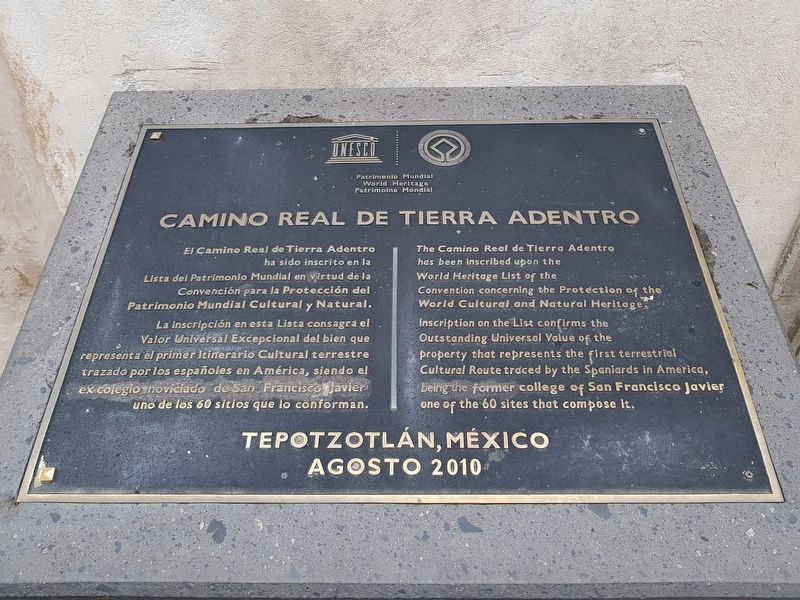 Camino Real de Tierra Adentro Marker image. Click for full size.