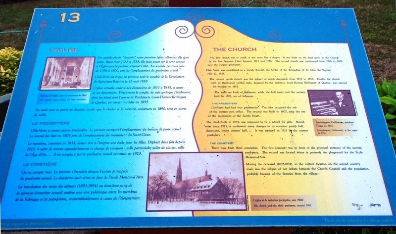 L'�glise / The Church Marker image. Click for full size.
