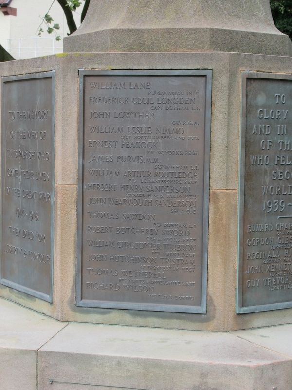 Castle Eden War Memorial image. Click for full size.