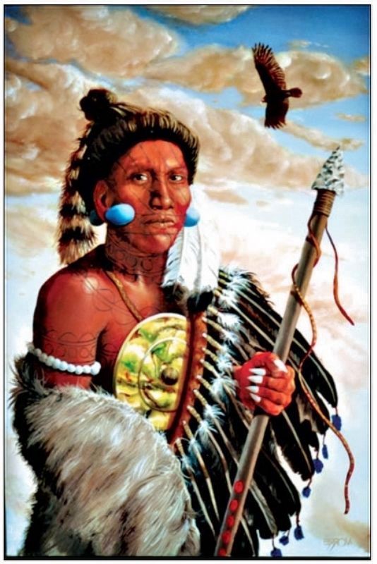 Marker detail: ”Chief Outina” by Theodore Morris image. Click for full size.