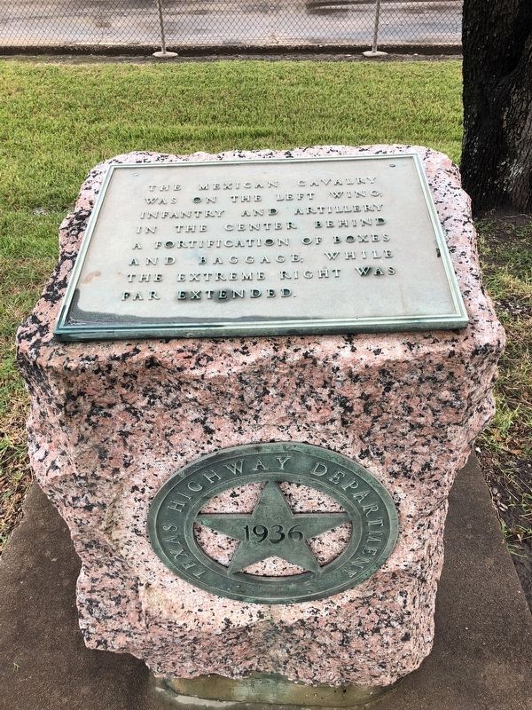 Mexican Cavalry, Battle of San Jacinto Marker. Click for full size. Mexican Cavalry, Battle of San Jacinto Marker image. Click for full size.