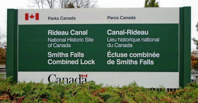 Smiths Falls Combined Lock Sign image. Click for full size.