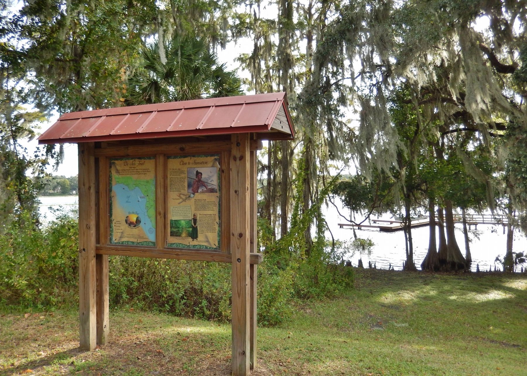 Close to Starvation Marker Kisok (<i>wide view; looking south from Withlacoochee State Trail</i>) image. Click for full size.