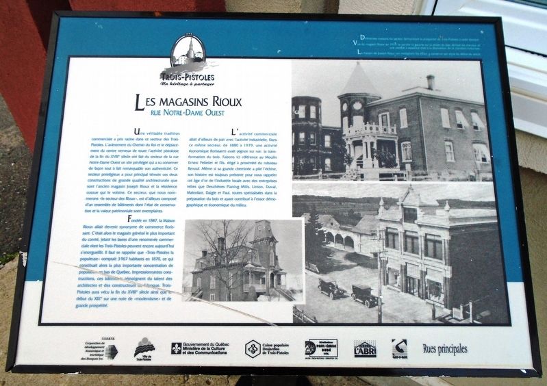 Les magasins Rioux / The Rioux Shops Marker image. Click for full size.